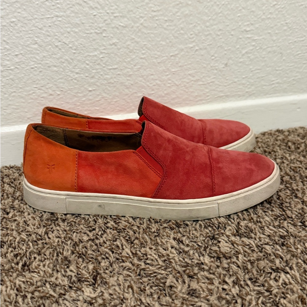 Frye Red and Orange Slip-On Sneakers